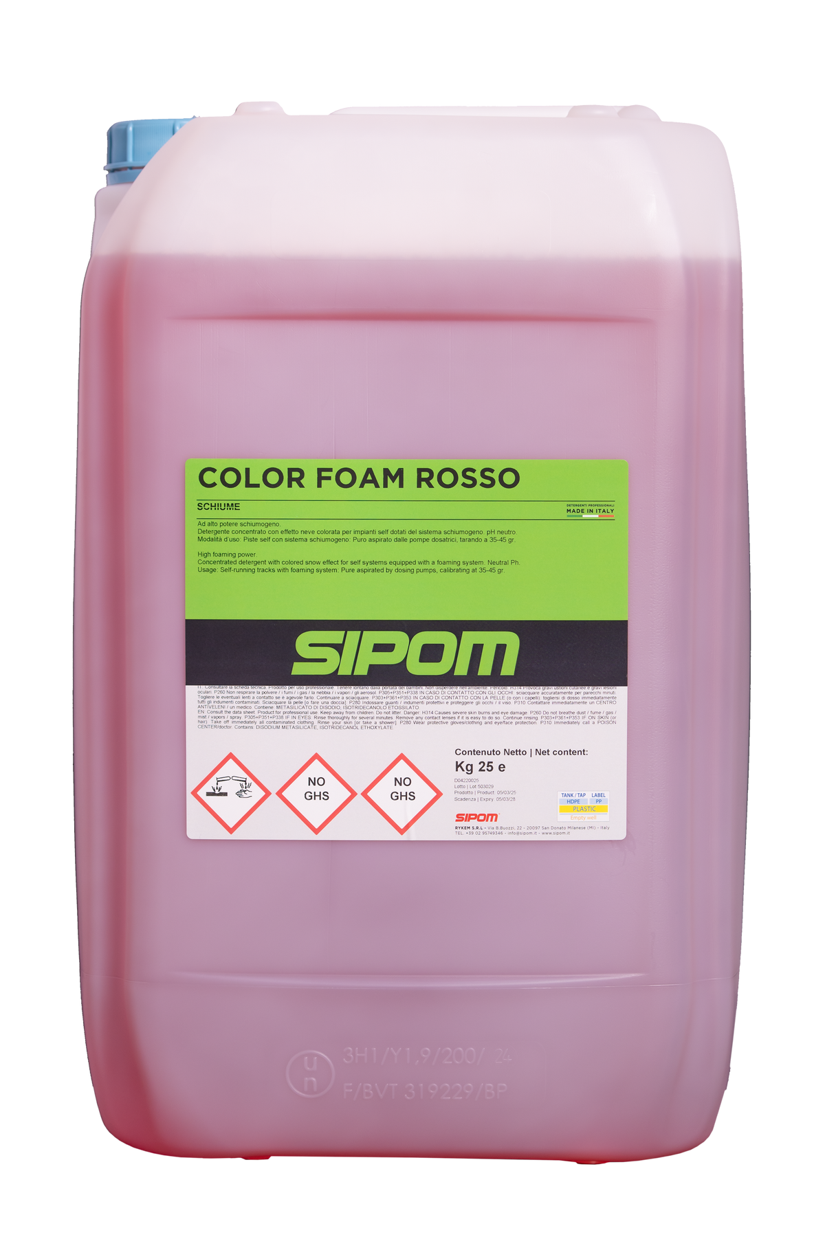 Color foam Rosso - Espuma de lavado rosa
